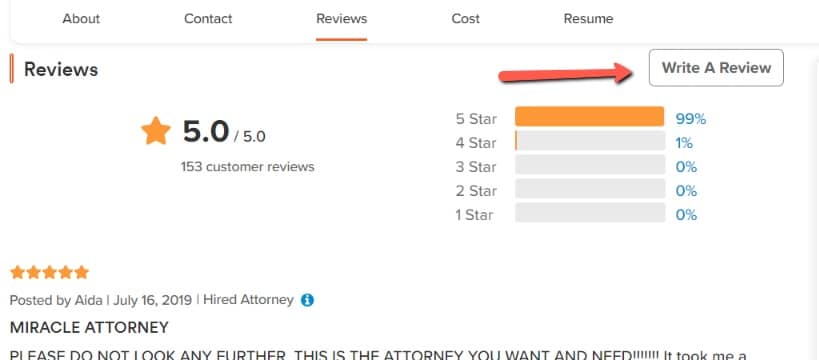 Get client reviews on Avvo