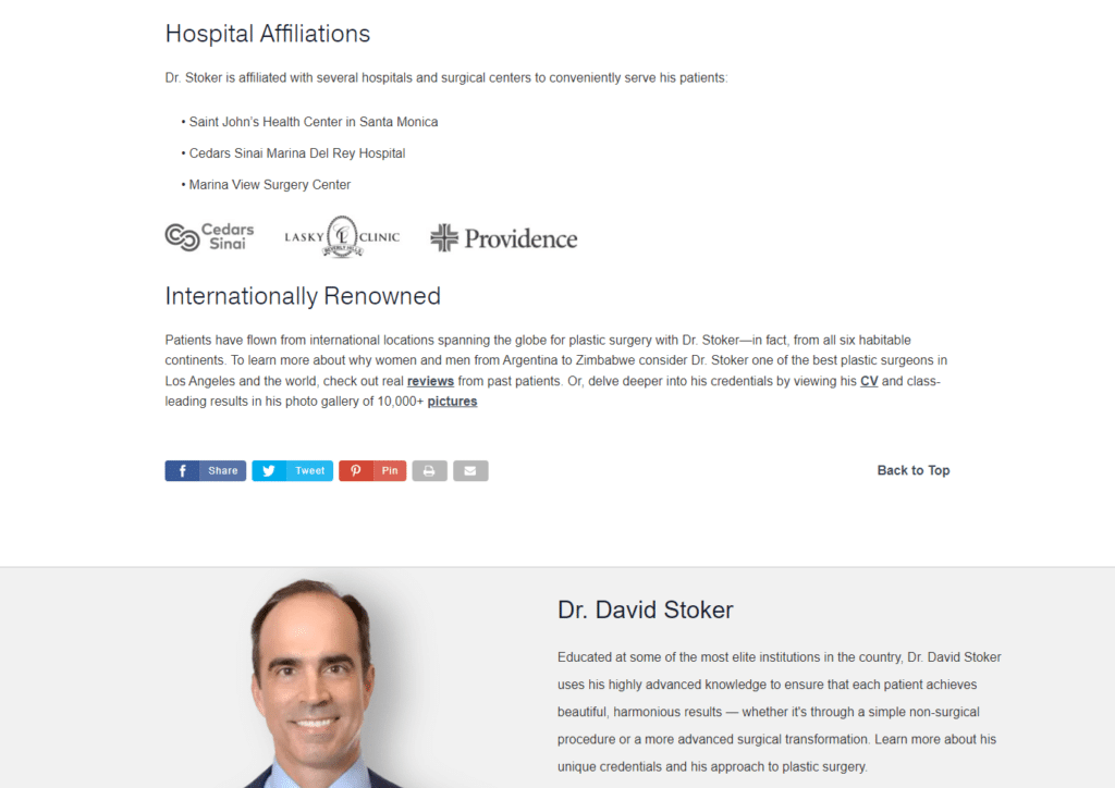 Doctor David Stoker Bio Page