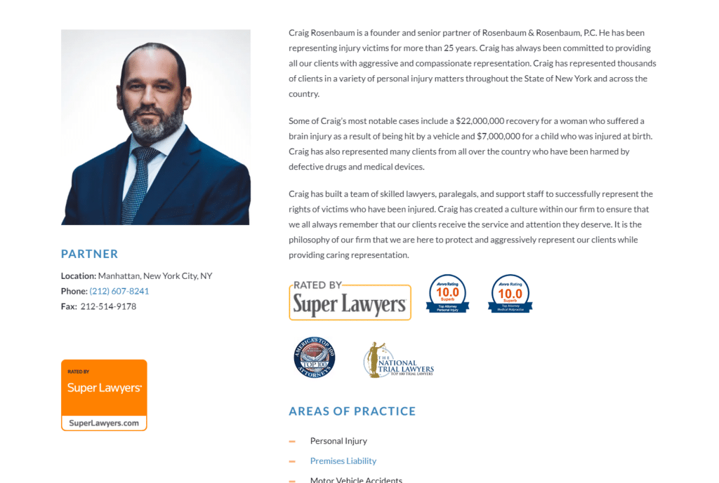 Attorney Craig Rosenbaum Bio Page