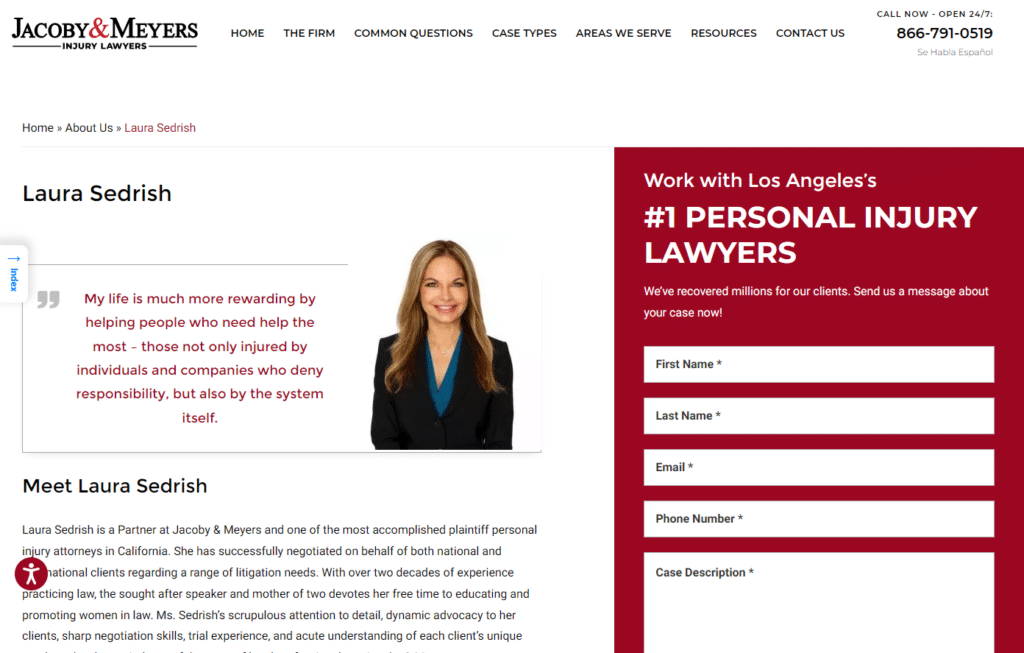 Attorney Laura Sedrish Bio Page