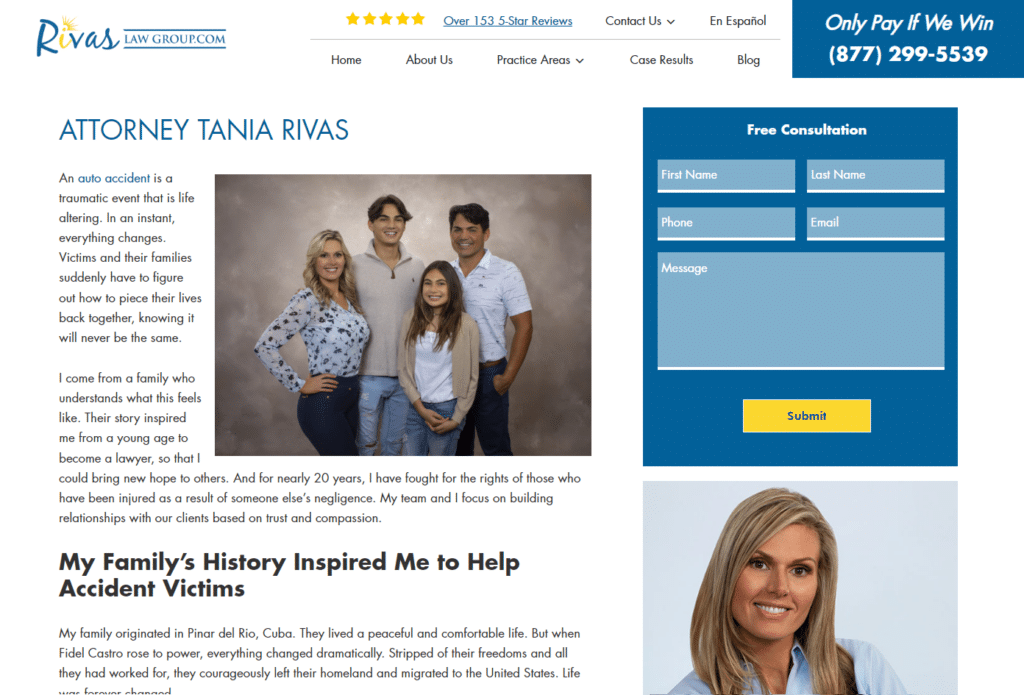 Attorney Tania Rivas Bio Page