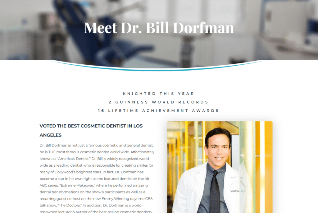 Dr. Bill Dorfman Bio Page