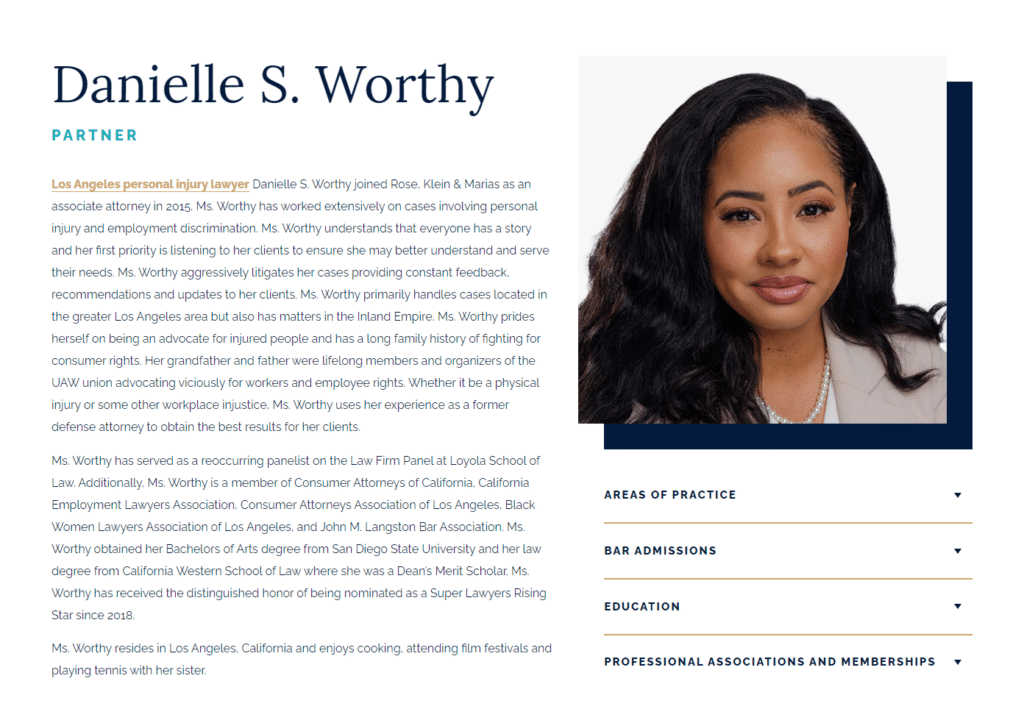 Attorney Danielle S. Worthy Bio Page
