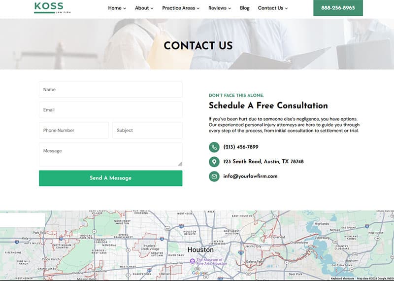Law Firm Theme Contact Form
